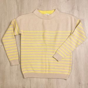 Boden Yellow and Tan Striped Sweater